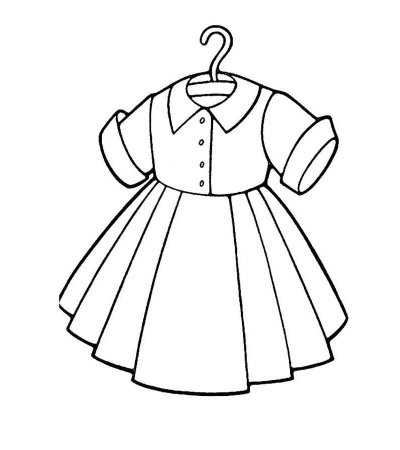 Раскраска «Платья Барби для девочек» — Раскраски для детей печать онлайн