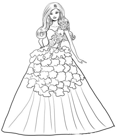 Платье детское раскраска