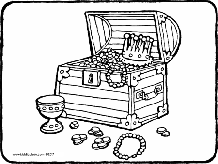 Раскраска затонувшие сокровища