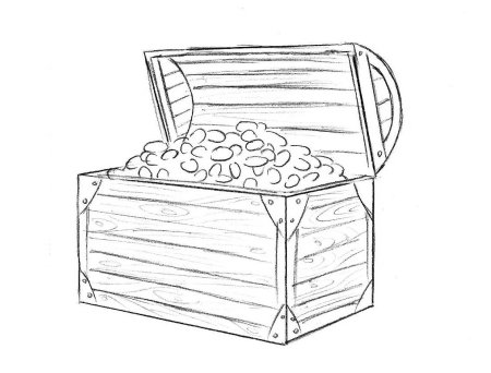 Сундук раскраска