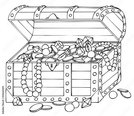 Сундук раскраска