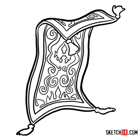 Ковер самолет раскраска