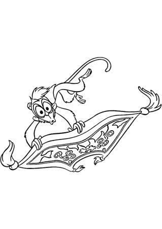 Раскраска алладин Абу