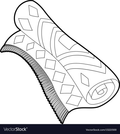 Ковер контурный рисунок