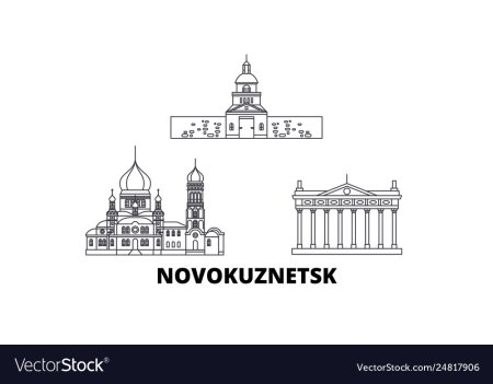 Достопримечательности Новокузнецка вектор