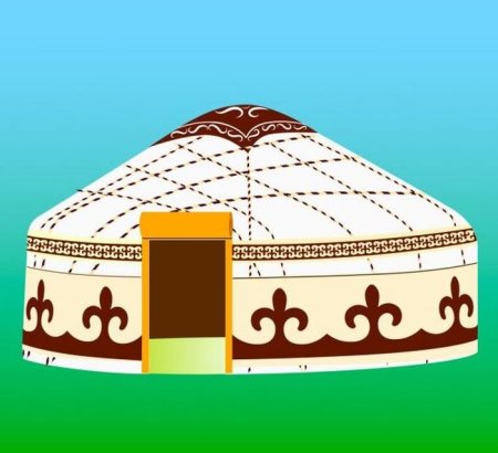 Башкирская юрта раскраска