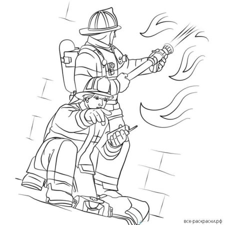 Профессия пожарный раскраски для детей