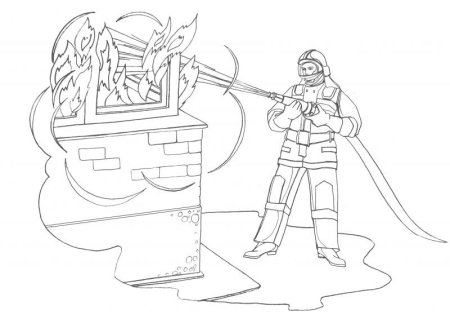 Раскраска пожар