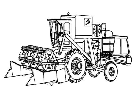 Раскраска комбайн CLAAS