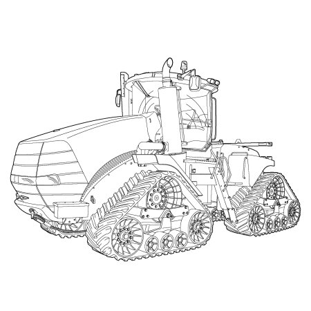 Джон Дир комбайн с 770 раскраска