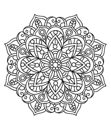 Мандала разукрашка