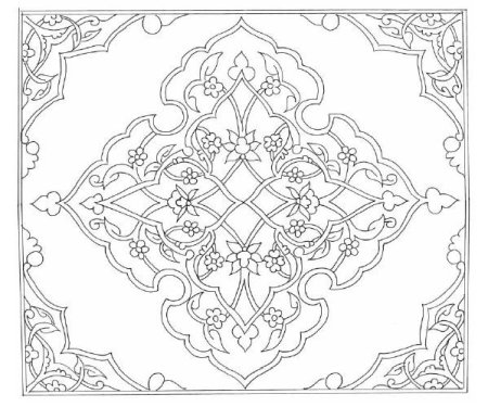 Арабские узоры для разукрашивания