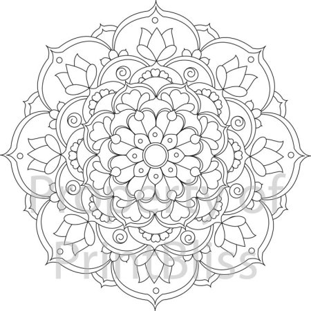 Мандалы для раскрашивания цветы