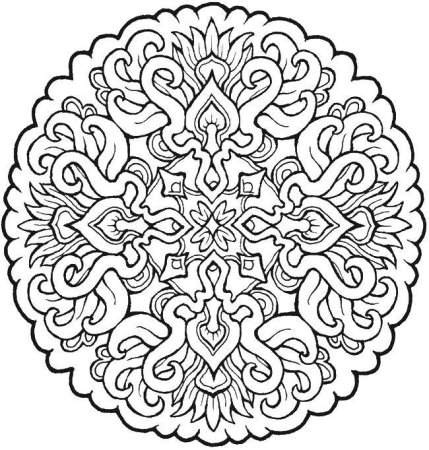 Раскраска орнаменты Мандала