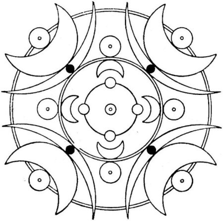 Клумба с геометрическим узором