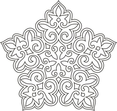 Орнамент для вырезания из бумаги