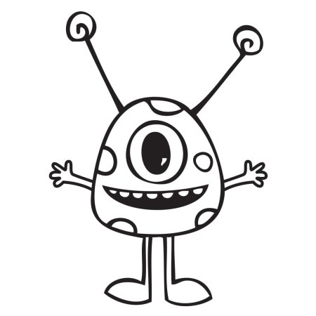 Инопланетянин раскраска