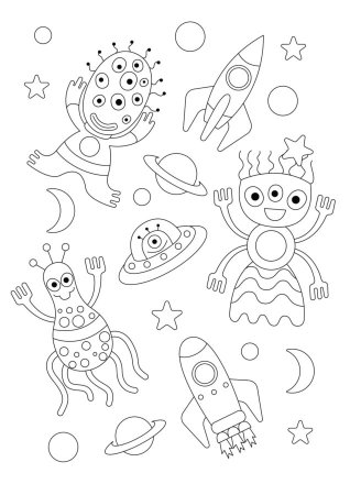 Инопланетянин раскраска