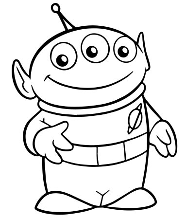 Трафарет инопланетянина для детей