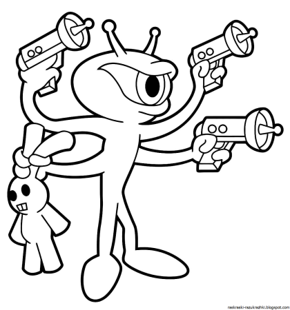 Раскраска космические пришельцы