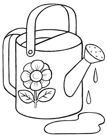 Лейка раскраска для детей