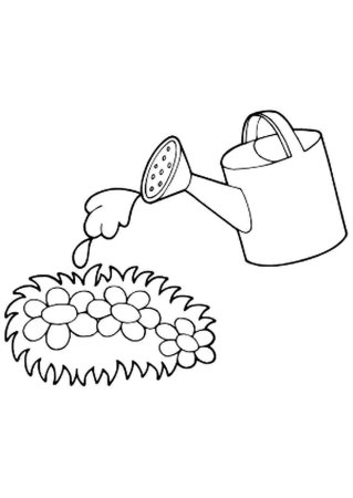 Лейка раскраска для детей