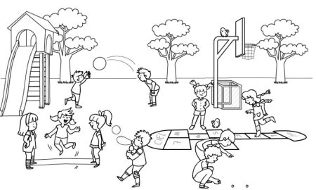 Парк раскраска для детей