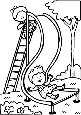 Раскраска детской площадки