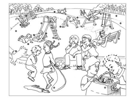 Раскраска детская песочница
