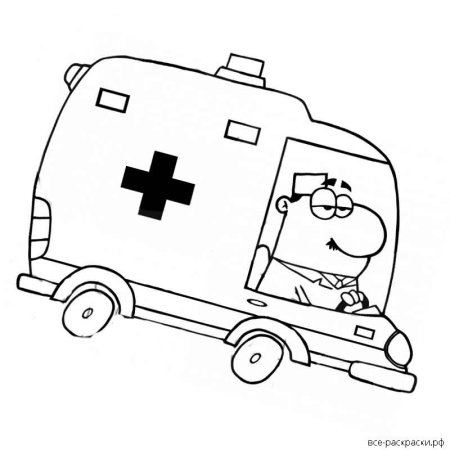 Трафарет машины скорой помощи
