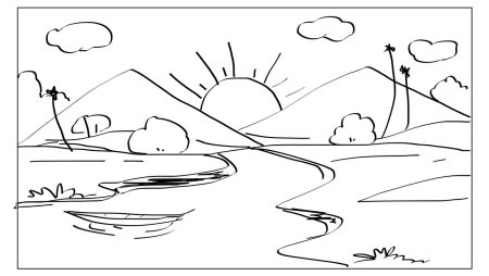 Рассвет рисунок