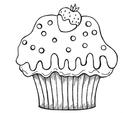 Раскраска кексик