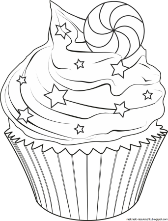 Пирожное шаблон для рисования