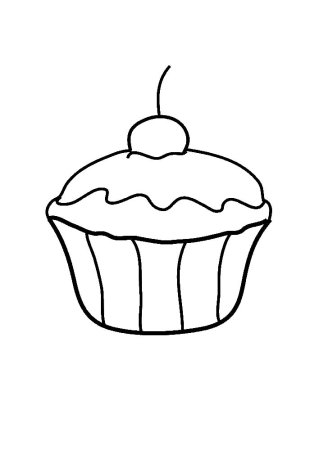 Пирожное. Раскраска