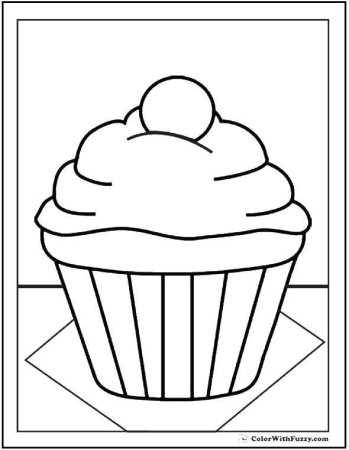 Раскраски для детей тортики пирожные