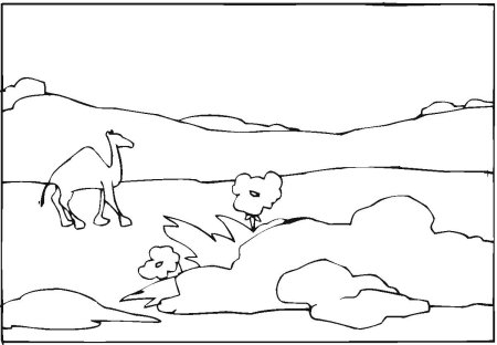 Степь раскраска для детей