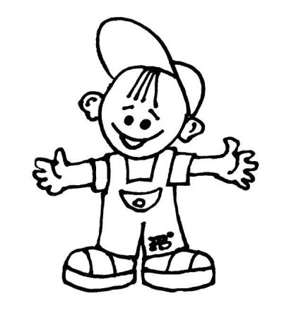 Человечек раскраска
