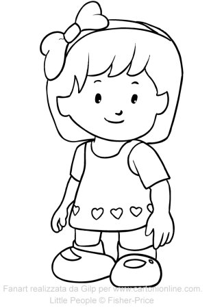 Девочка раскраска для детей