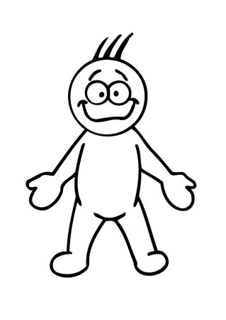 Трафарет человека для детей