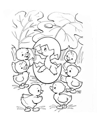Гадкий утёнок раскраска для детей