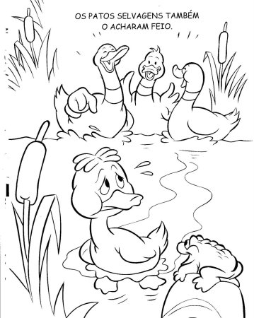 Раскраска к сказке Гадкий утенок