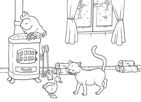 Гадкий утенок кот раскраска