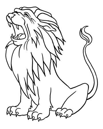 Лев рисунок