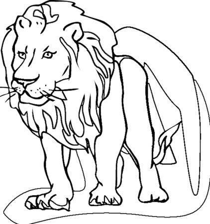 Разукрашка Лев