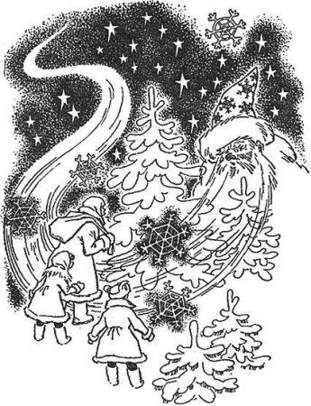 Рисунок Деда Мороза для срисовки