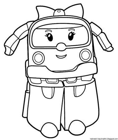 Хелли Робокар раскраска