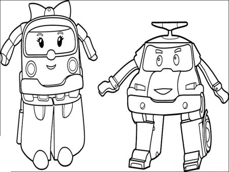Раскраска Робокар Поли Рой