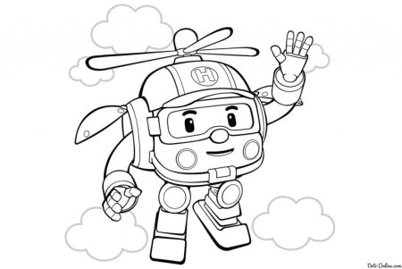 Робокар Поли раскраска Хэлли