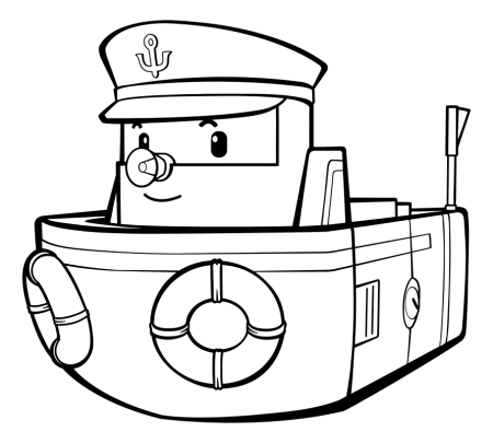 Робокар Поли раскраска Клини