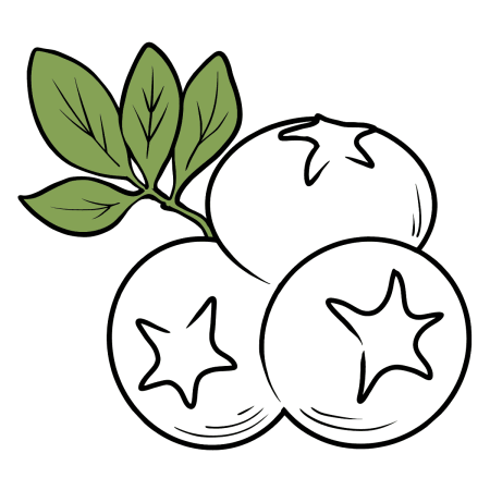 Голубика раскраска для детей